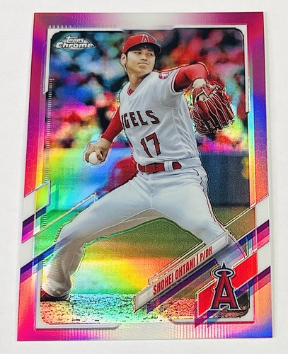 Shohei Ohtani 2021 Topps Chrome #159 Pink Refractor Angels