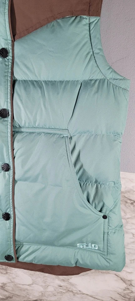 Stio Woodson Green Brown Hooded Zip-up Vest / Women's Size Medium - Image 3 of 4