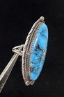 VNT Old Pawn Native American Sterling Turquoise Pyrite Knuckle Ring Size 7.5 — photo 2