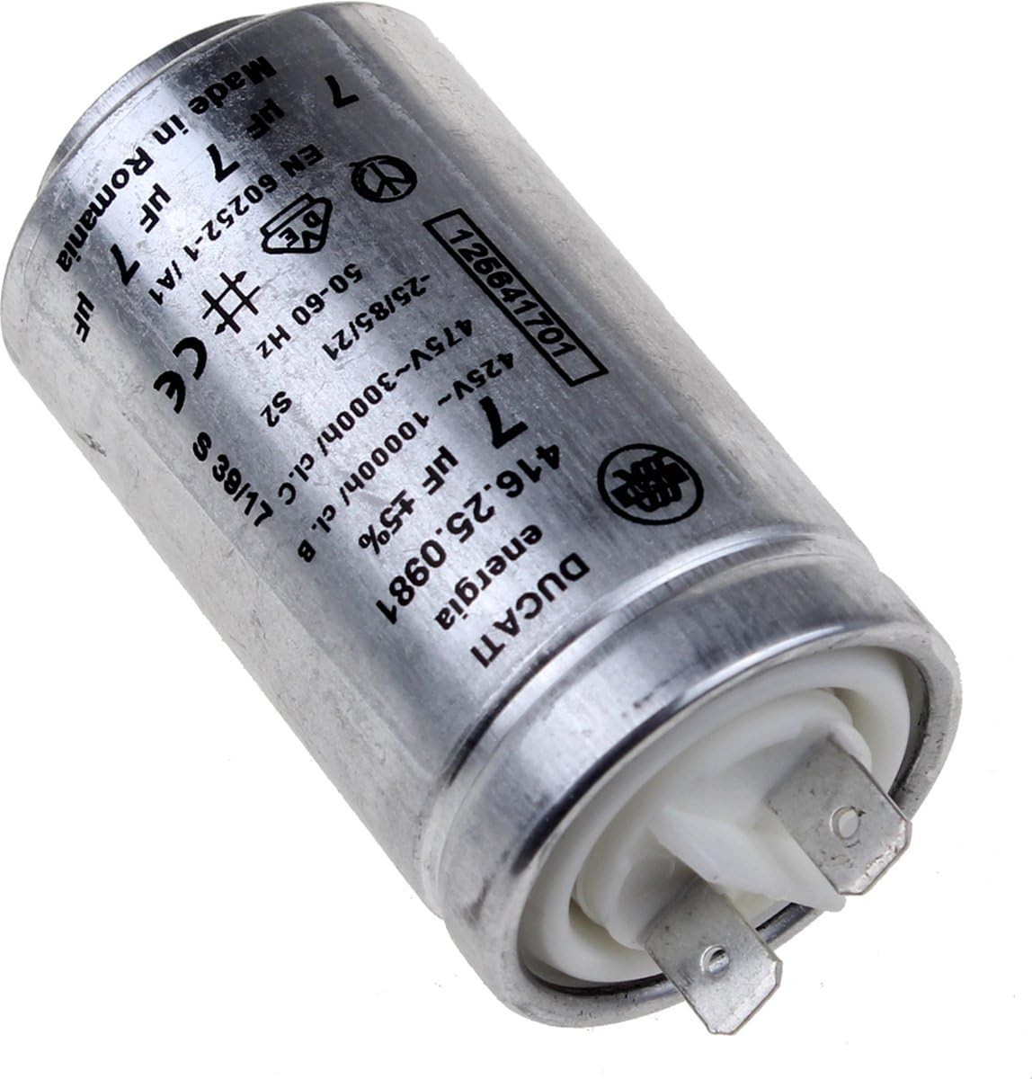 Condensateur 7µF permanent pour moteur de sèche-linge 450V