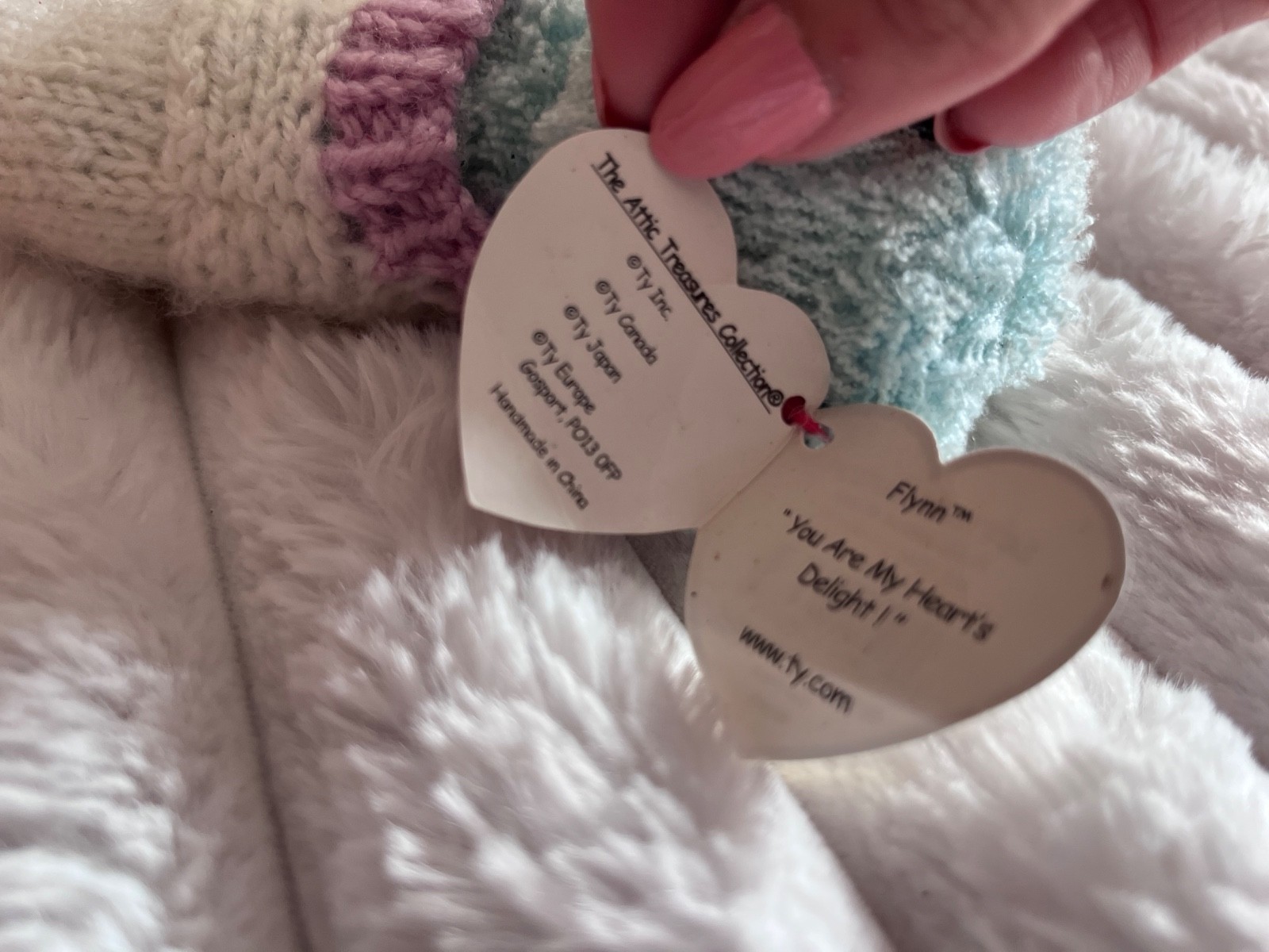 Ty Beanie Baby vintage bear in be mine jumper image 3