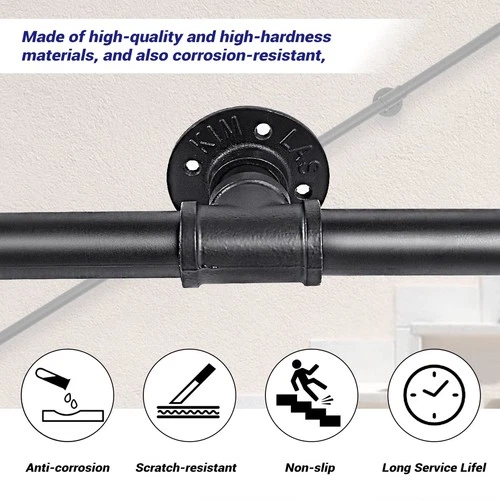 Corrimano ringhiera per scale maniglia in ferro corrimano a parete ringhiera per scale - Foto 12 di 21