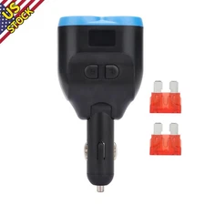 Car LCD Cigarette Lighter Socket Splitter Dual USB Charger Power Adapter DC 12V