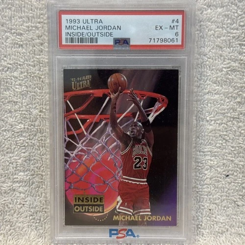 SWEET 1993 Fleer Ultra Inside/Outside #4 Michael Jordan Card Chicago Bulls PSA 6
