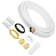 1 SET 10 Ft 1/4" 3/8" OD Mini Split Line Set with PE Insulated and Wired