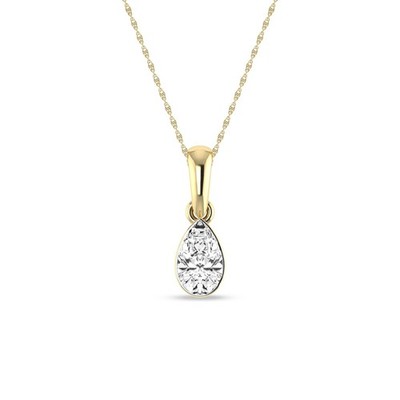 Träne Anhänger 1/4 Kt Birnenschliff Lab Grown Diamant Solitär Anhänger 10K Gold