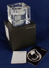 Vintage Signed Orrefors Ice Cube Crystal Voti...