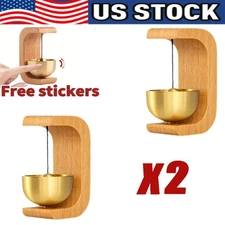 Magnetic Wind Chime DoorBell Doorway Setting Wooden-Copper for Coffee Shop/Home