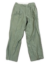 Oliver Valentino Vintage Men’s IT 50 US 34 Sage Green Pleated Dress Pants Italy