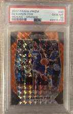 PSA 10 De'Aaron Fox #40 Mosaic Orange (RC)