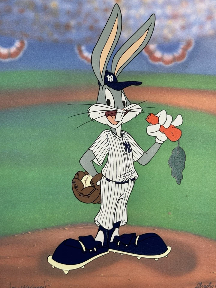 Don Mattingly Signed Bugs Bunny Yankees Lithograph MLB 125th Anniversary 116/250 - Image 3 of 4