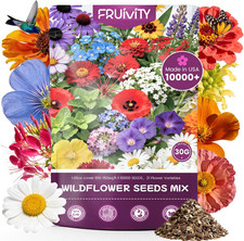 Wildflower Seeds Bulk 10000+, 1.06oz Butterfly Hummingbird Mix, 21 Variety Peren 271.40 per gallon