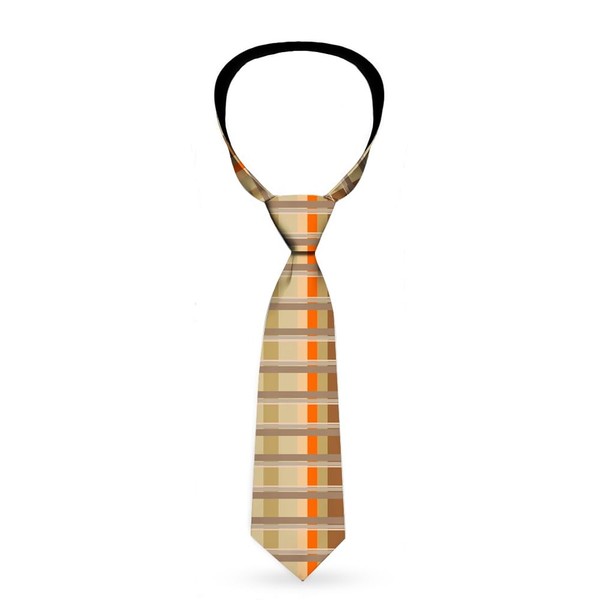 Necktie Standard - Plaid Tan Shades/Orange (Us Import) ACC NEU-image