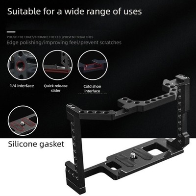 Precise Machined DSLR Camera Cage Compatible for EOS70D 80D 90D Cameras