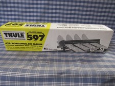 Thule 597 Clamp-on 4 Pr. Horizontal Ski Carrier With Locks Keys Free Shipping.