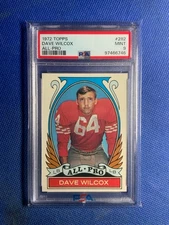 1972 TOPPS FOOTBALL ALL-PRO #282 DAVE WILCOX 49ERS HOF PSA 9