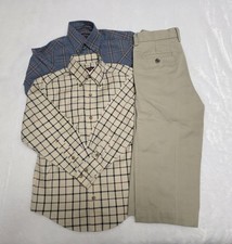 Brooks Brothers Boys Pants  Button Down Flannel Shirts Set Size 4 / XS