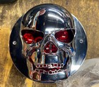 LED Skull Cover Rear Brake Tail Light Truck Trailer Chopper Custom Semi Assy