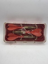 Vintage Unicorn Darts Of Distinction Darts Red Flights With Plastic Case