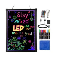 Slsy LED Writing Board 24"x16", Illuminated Erasable Neon Message S... Fast Ship