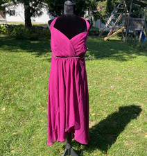 Vintage Y2K Flowy Dress Halter Chiffon Formal Layered Fairy Purple Beaded 18