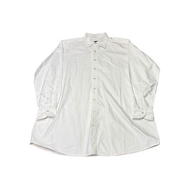 Proper Cloth Mens White Oxford Cloth Button Down Shirt 18.5 37  Long Sleeve