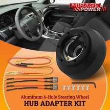 Aluminum 6 Bolt Hole Steering Wheel Hub Adapter Connector For 16-20 Honda Fit