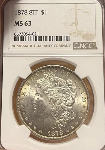1878 8TF NGC MS63 Morgan Silver Dollar