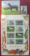 Uzbekistan  1999  Horses   M/S + S/S + 1 v   MNH