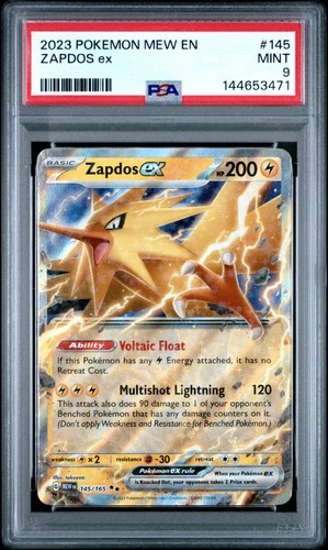 2023 POKEMON MEW EN-151 #145 ZAPDOS EX PSA 9