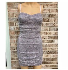 2012 Grey/Silver Lace Mini Bodycon Love Reign Cocktail Party Dress