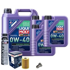 Motoröl 0W40 LIQUI MOLY 8L+BOSCH Ölfilter+Cera Tec+Ölablassschraube