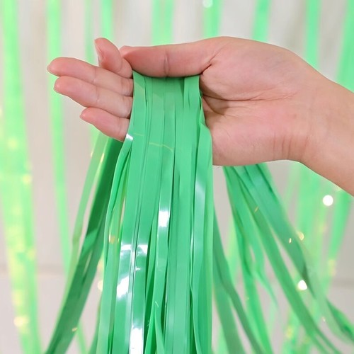 Tinsel Curtain Decorations Foil Metallic Backdrop rainbow Birthday Party supply - Picture 13 of 20