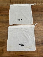 Zara Set of 2 Drawstring Dust Bags Cream Ivor...