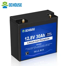 12V 30Ah LiFePO4 Rechargeable Lithium Battery BMS Deep cycles Fish Finder Boat