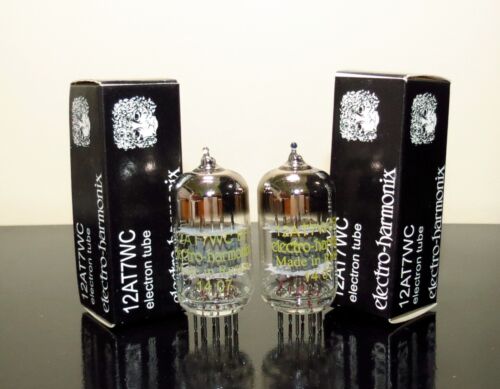 NEUF Paire assortie (2) tubes Electro-Harmonix 12AT7WC/ECC81 - Faible bruit - Russie - Photo 1 sur 2