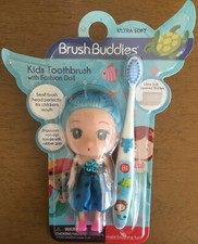Brush Buddies Girls Mermaid Toothbrush with Blue Fashion Doll New, Sealed 