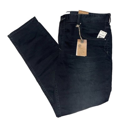 TIMBERLAND BLACK FADE DENIM JEANS UVP110 W42 L32 NEU SKINNY FIT