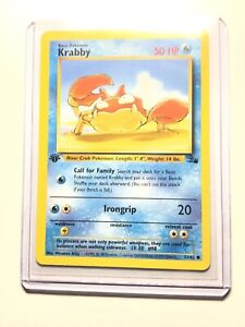 Krabby Fossil 51//62 Common Pokemon Card NM
