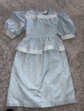 VINTAGE Hi-Girls Inc. Polka Dot Dress Girls 12 Tea Party Made In USA 1990  s