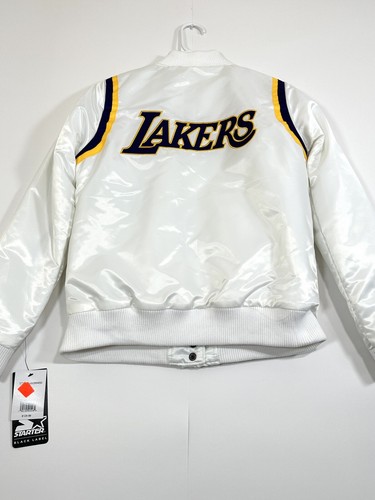 NBA Los Angeles Lakers Lightweight Starter Jacket Women’s Size Large White READ! - Picture 17 of 21