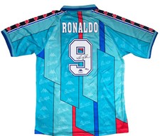 Ronaldo Nazario Signed Barcelona Away 96-97 Jersey Beckett COA 