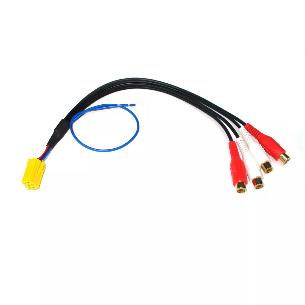 Amplifier AUX IN Adapter for VW MFD Audi RNS D Mini ISO yellow