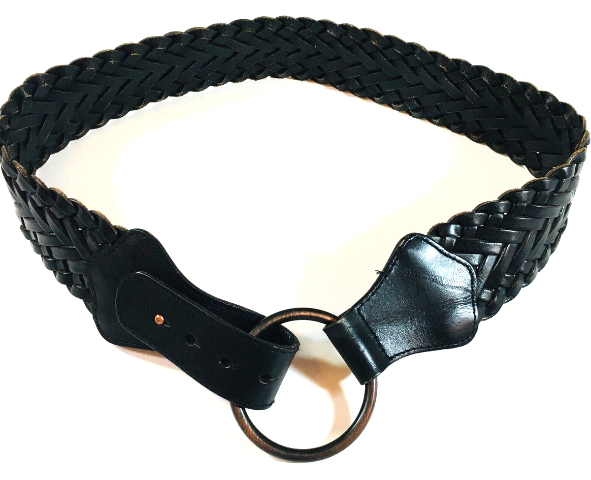 Gap leather braided belt GAP genuine leather braided brown belt with gold... | Depop main image 3