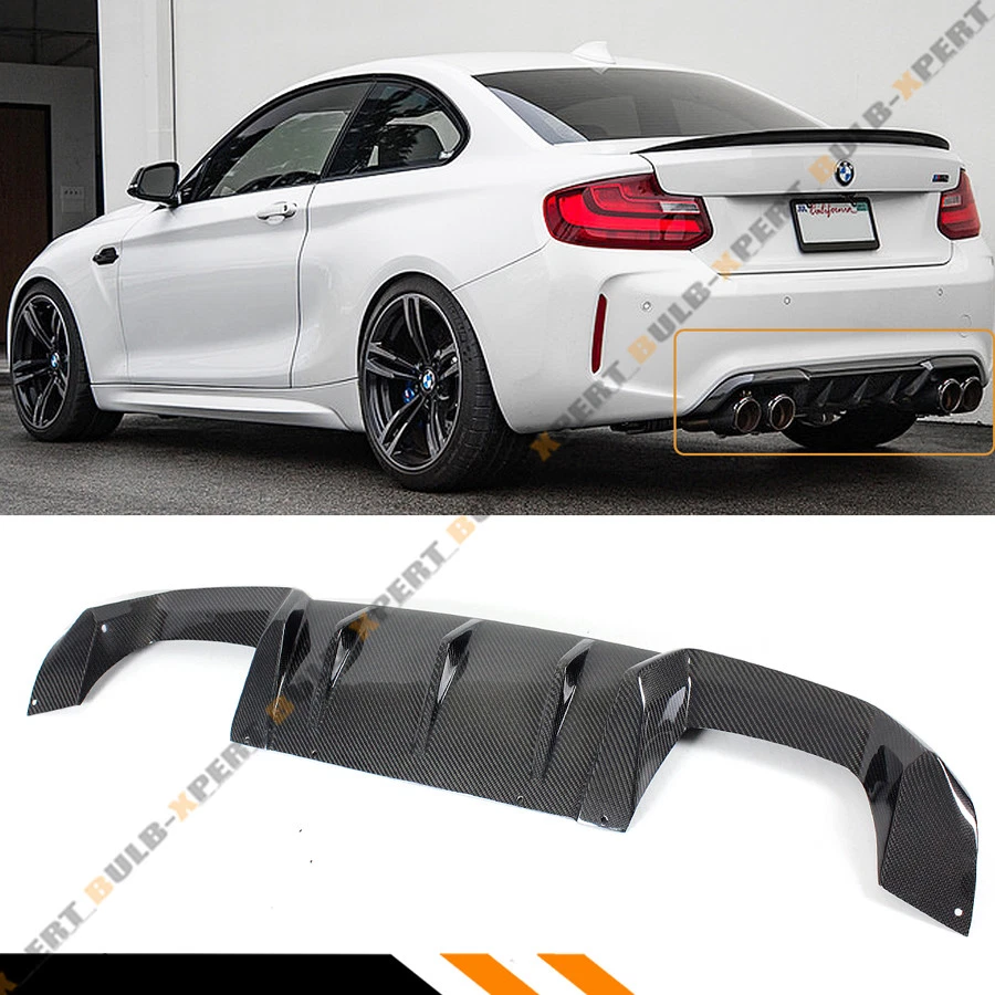 PARA BMW F87 M2 2016-2021 ESTILO PERFORMANCE FIBRA CARBONO LABIO TRASERO PARACHOQUES DIFUSOR Foto 2 de 4