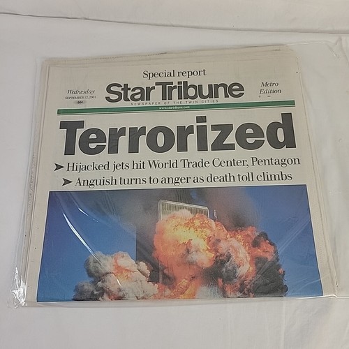 Sept. 11, 2001 Extra & Sept. 12, 13 17 Complete Newspapers WTC 9/11 Star Tribune - Picture 8 of 9