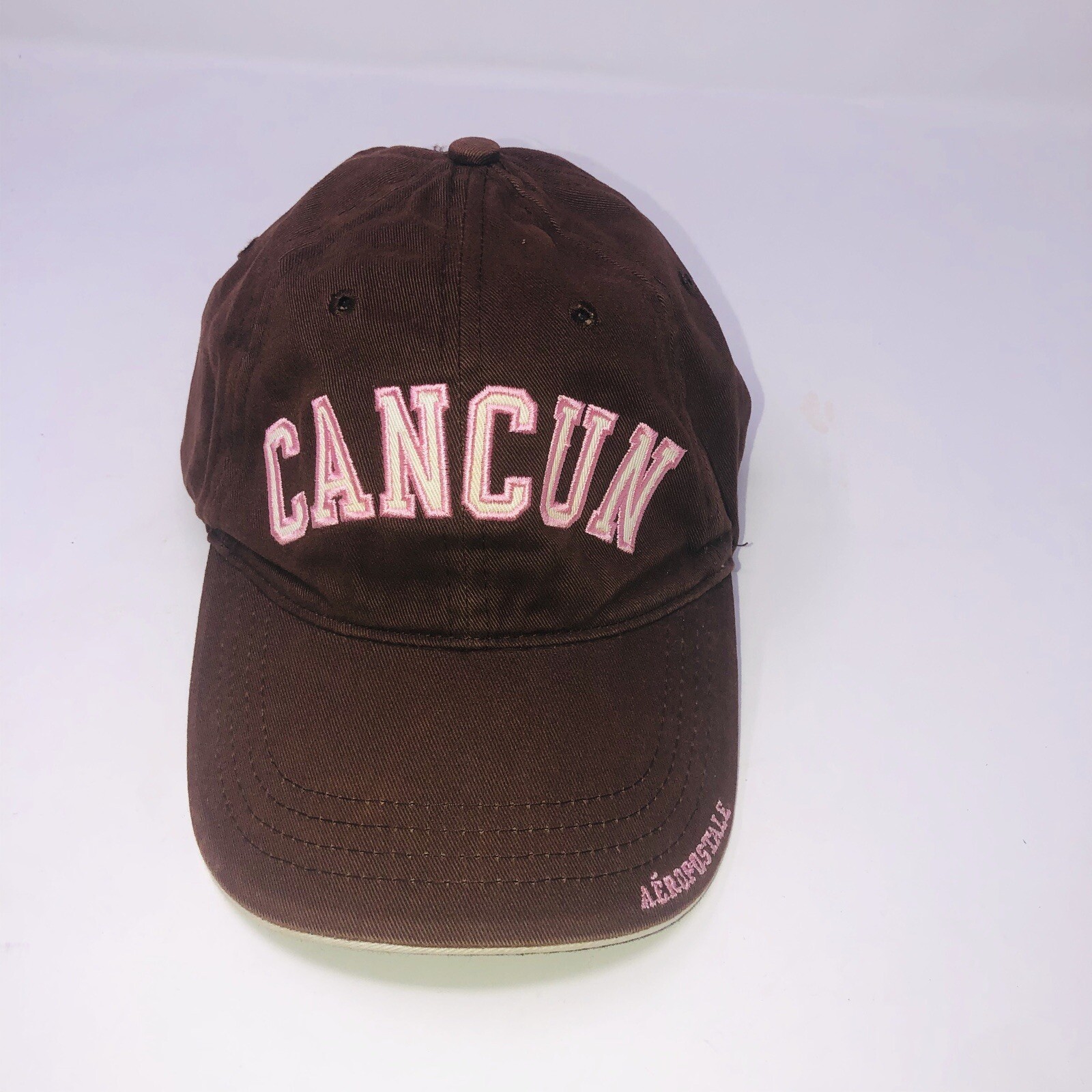 Aeropostale Cancun Mexico Souvenir Vacation Brown Hat… Gem