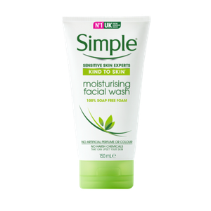 simple sensitive skin experts kind to skin moisturising facial wash
