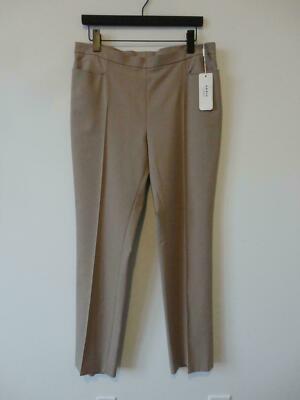 NWT AKRIS Cord Beige Wool Blend Straight Leg Francoise Trouser Pants 12