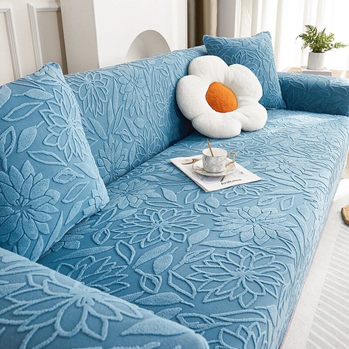 Fleece Jacquard Sofa Cover 1~4 Seater Slipcover Couch Protector All Inclusive - Picture 39 of 42